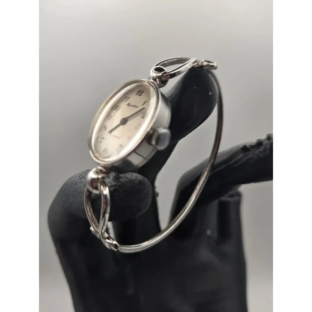 Vintage Majestime 17-jewel mechanical bangle watch.